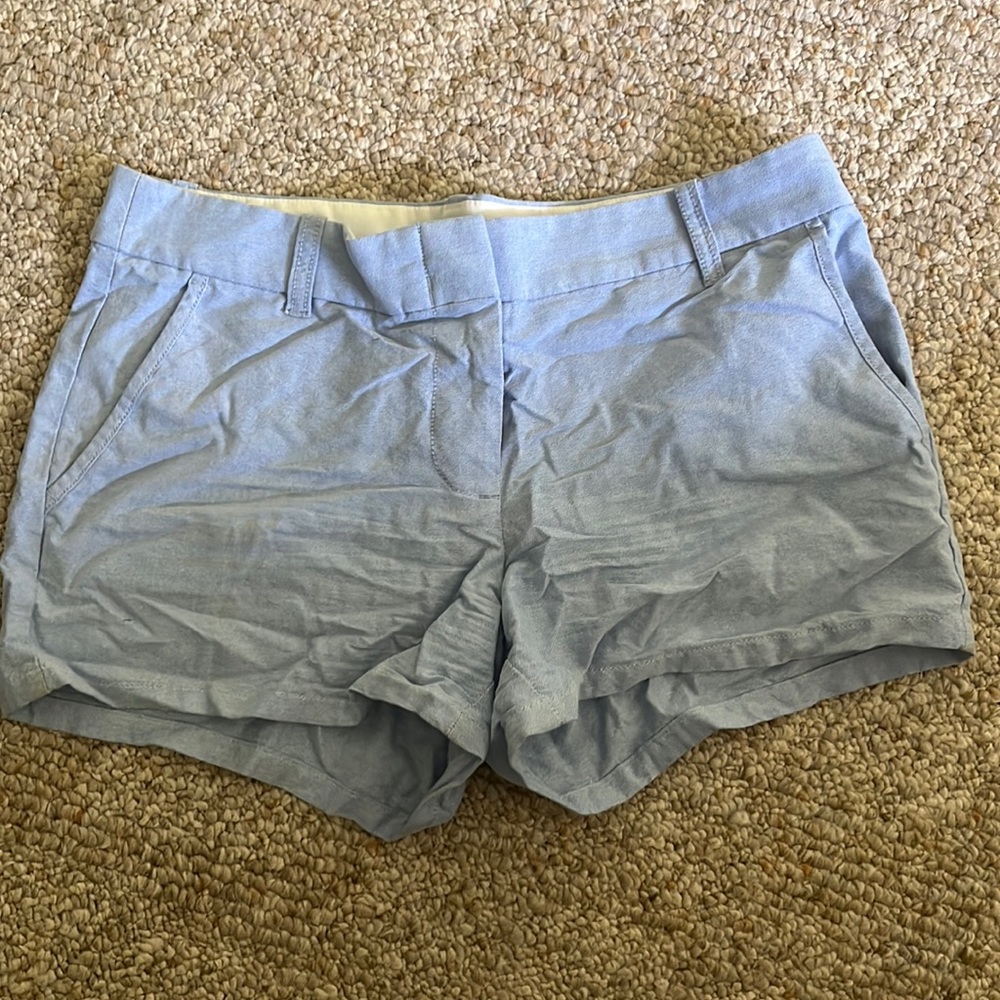 Women’s J Crew blue chino shorts - size 6.